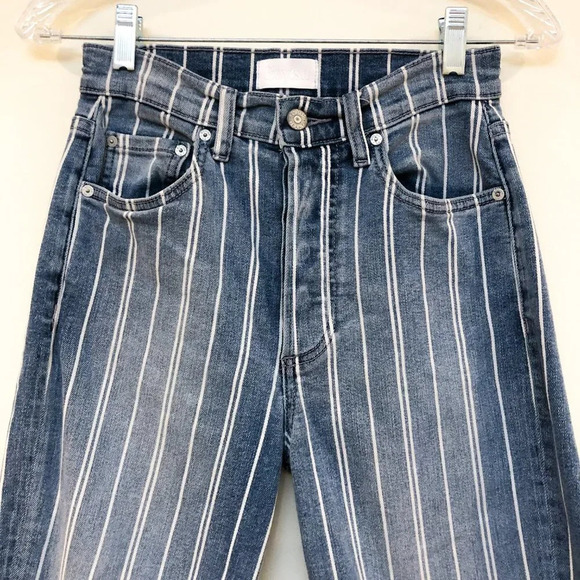 Boyish Stanley Striped Straight Leg Denim Jeans 26 - Picture 6 of 14